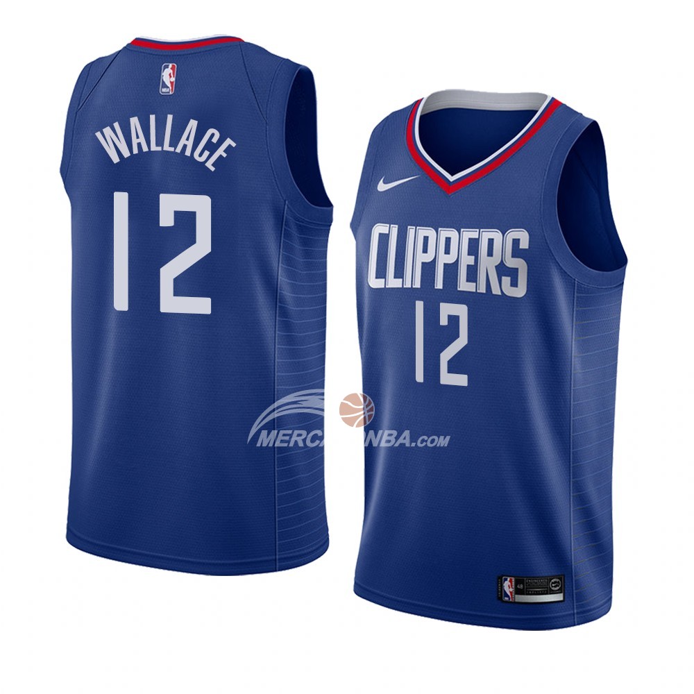 Maglia Los Angeles Clippers Tyrone Wallace Icon 2018 Blu